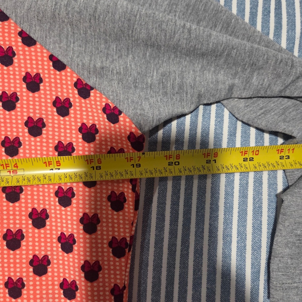 LuLaRoe Disney Minnie Mouse Peach Pink 3/4 Sleeve Baseball Tee T-Shirt Size S - Picture 6 of 7